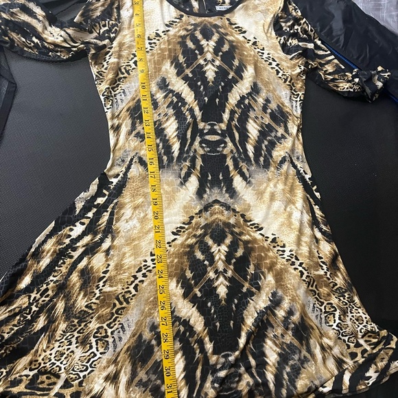 Women's Animal Print Flowy Mini Dress Sz M - Picture 8 of 10